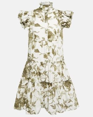 Erdem Pomona Printed Cotton Minidress - White
