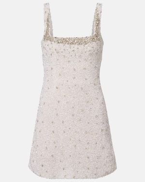 Rachel Gilbert Sequined Minidress - White