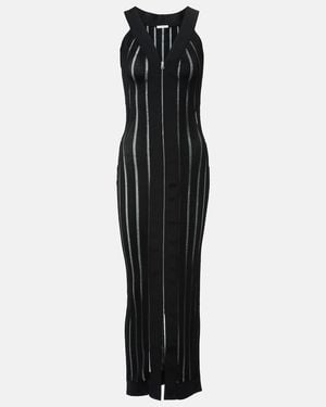 Nensi Dojaka Ribbed-Knit Maxi Dress - Black