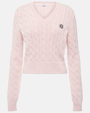 Loewe Pull Anagram en coton - Rose