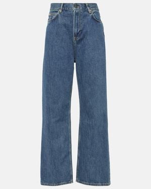 Wardrobe NYC High-Rise Straight Jeans - Blue