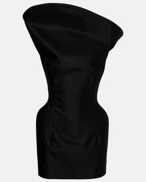 Magda Butrym Asymmetric Cotton Corset Dress - Black