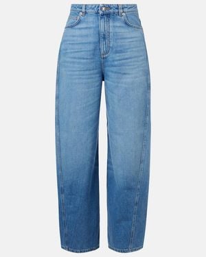 Givenchy Cocoon High-Rise Barrel-Leg Jeans - Blue