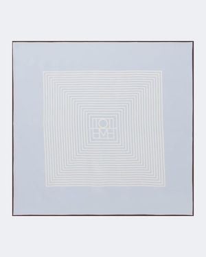 TOTEME Monogram Silk Scarf - Blue