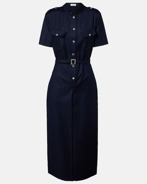 McQueen Belted Shirt Dress - Blue