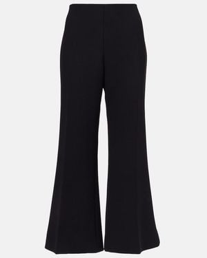 KHAITE Walter Cotton Canvas Flared Pants - Blue