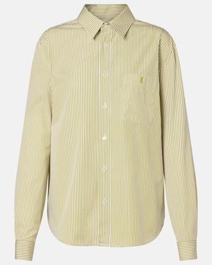 Saint Laurent Striped Cotton Shirt - Natural
