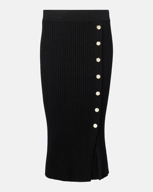 Veronica Beard Tanner Kniited Pencil Skirt - Black
