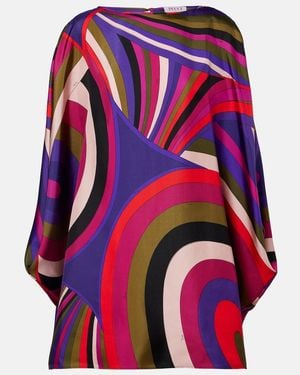 PUCCI Iride Silk Satin Minidress - Red