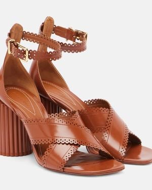 Zimmermann Eddie 85 Leather Sandals - Brown