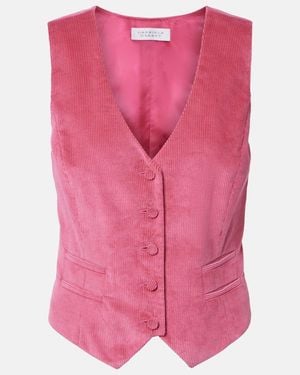 Gabriela Hearst Coleridge Cotton Corduroy Vest - Pink