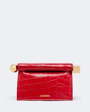 Jacquemus Clutch Rond Carre Small Aus Leder - Rot