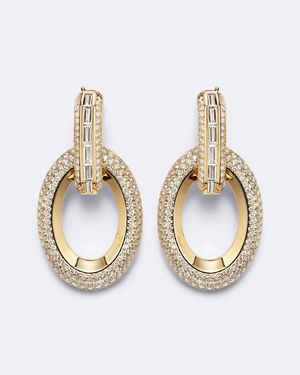 Messika Ohrringe Groove Aus 18Kt Gelbgold Mit Diamanten - Mettallic