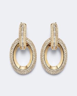 Messika Ohrringe Groove Aus 18Kt Gelbgold Mit Diamanten - Mettallic
