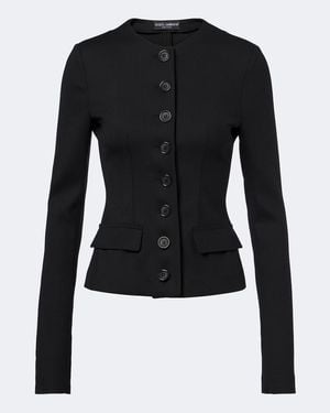 Dolce & Gabbana Blazer Aus Einem Wollgemisch - Schwarz