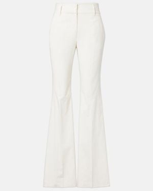 Gabriela Hearst Ianthe Cotton Corduroy Flared Trousers - White