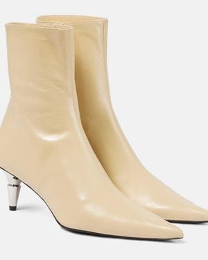 Proenza Schouler Spike Leather Ankle Boots - Natural