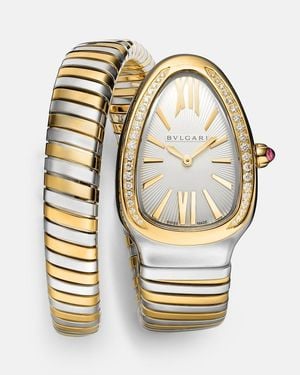 BVLGARI Uhr Serpenti Tubogas Mit 18Kt Gelbgold, Diamanten Und Rubellit - Mettallic