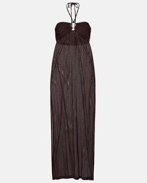 Melissa Odabash Harriet Keyhole Halterneck Maxi Dress - Purple
