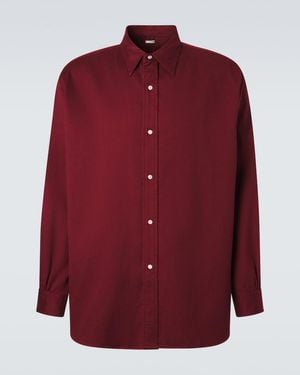 A.PRESSE Cotton Twill Shirt - Purple