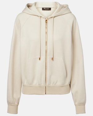 Loro Piana Viera Cotton, Silk, And Cashmere Hoodie - Natural