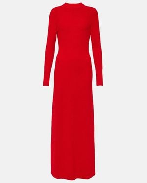 Proenza Schouler Lara Cutout Boucle Maxi Dress - Red