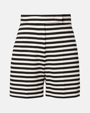 Max Mara Ornica Striped High-Rise Shorts - Black