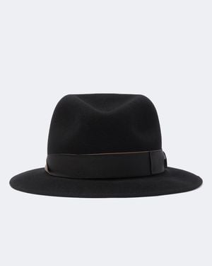 Borsalino Country Wool Fedora - Black