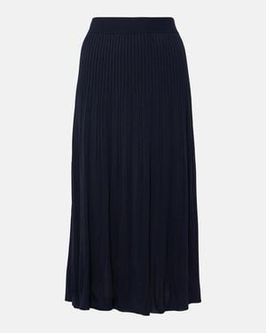 JOSEPH Ribbed-Knit Midi Skirt - Blue