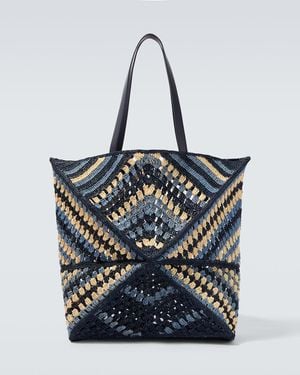 Loewe Cabas Paula's Ibiza Puzzle Fold Xl - Bleu