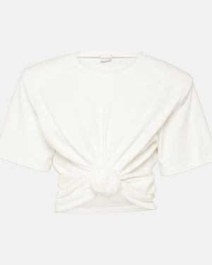 Magda Butrym Knotted Cotton T-Shirt - White