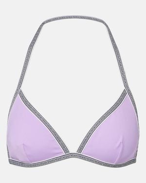 Versace Top De Bikini Greca - Morado
