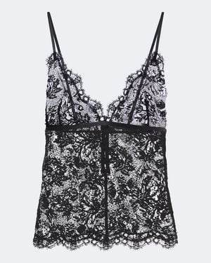 Isabel Marant Top Lencero Adiena En Mezcla De Seda - Negro