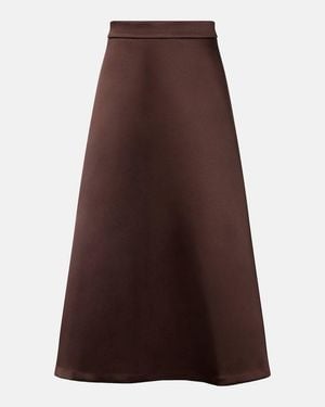 Rohe Satin Midi Skirt - Brown