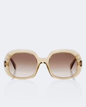 Loewe Mini Anagram Steps Round Sunglasses - Brown