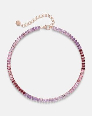 SHAY Collar Ombre Eternity De Oro Rosa De 18 Ct Con Zafiros