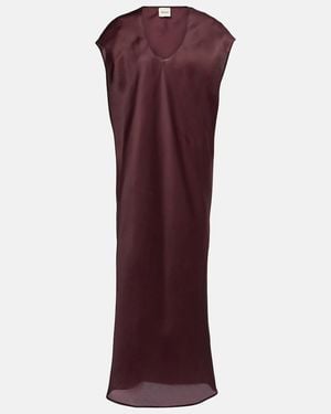 KHAITE Darby Silk Organza Maxi Dress - Red