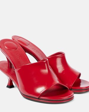Jacquemus Les Doubles Leather Mule - Red