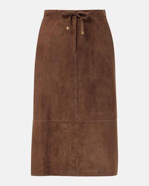 Max Mara Midirock Aus Veloursleder - Braun