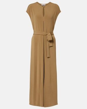 Max Mara Feluca Keyhole Belted Maxi Dress - Natural