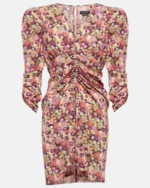 Isabel Marant Celina Floral Silk-blend Minidress - Multicolor