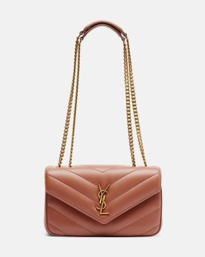 Saint Laurent Schultertasche Loulou Small Aus Leder - Rot