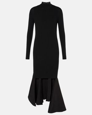 Bottega Veneta Ruffled Midi Dress - Black