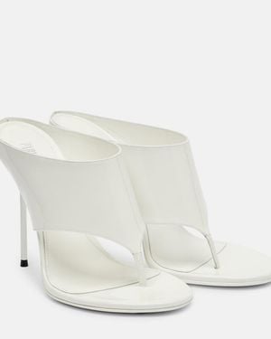 Paris Texas Lidia 105 Patent Leather Mules - White