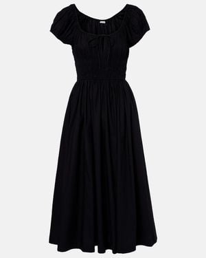 Doen Midikleid Quinn Aus Baumwolle - Schwarz