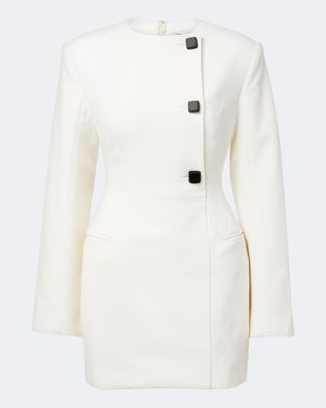 Rachel Gilbert Finley Wool-Blend Minidress - White