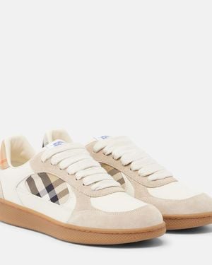 Burberry Zapatillas Terrace De Piel Y Ante - Blanco