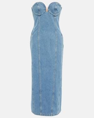 Magda Butrym Denim Bustier Dress - Blue