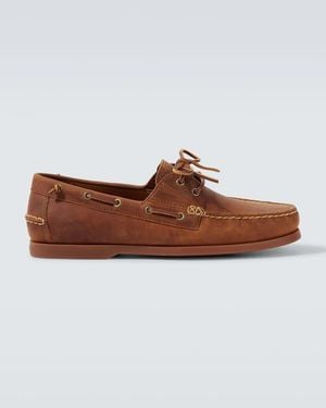 Polo Ralph Lauren Merton Leather Boat Shoes - Brown
