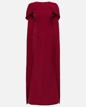 Safiyaa Ginkgo Caped Gown - Red